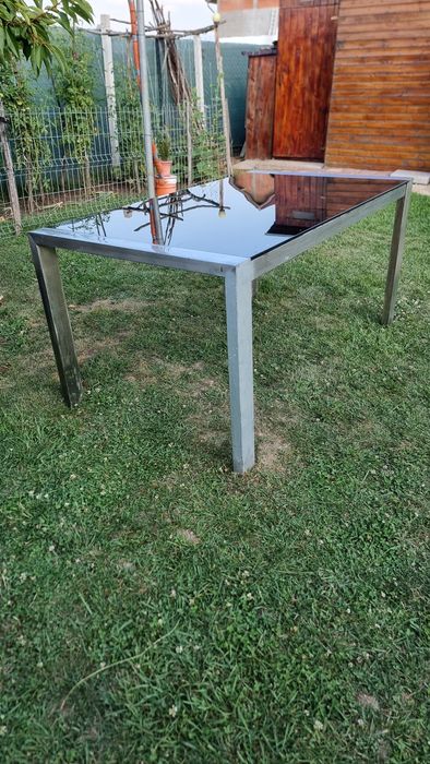 Vand masa inox cu sticla ptr.exterior