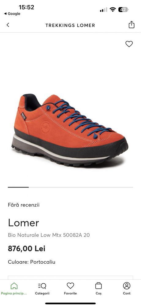 Pantofi drumetie,treking,Lomer,marime 37