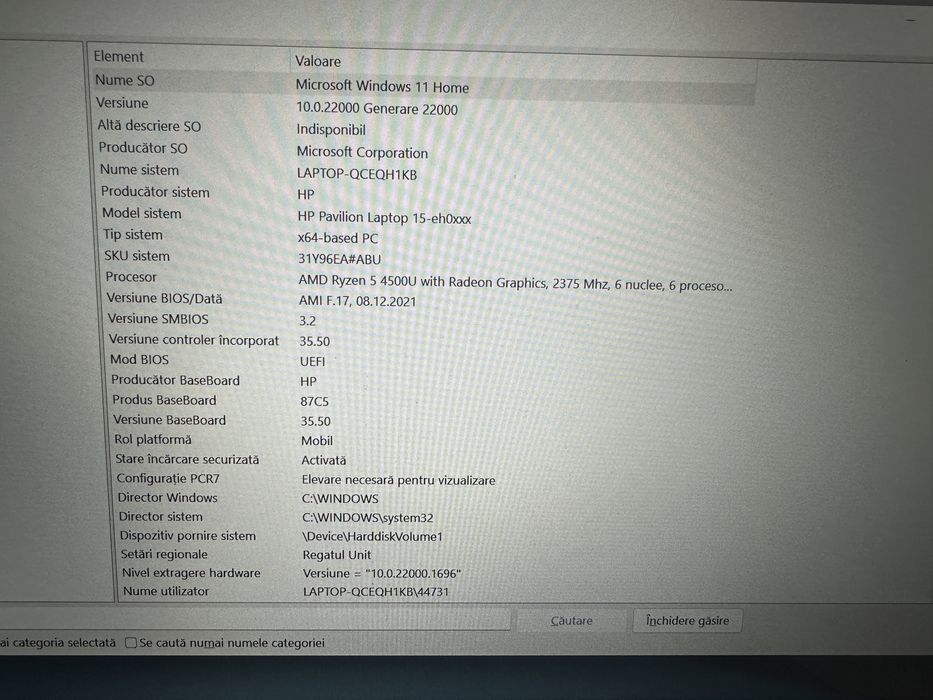 Laptop HP Pavilion 15 – Ryzen 5 4500U, 15.6” Full HD, Windows 11