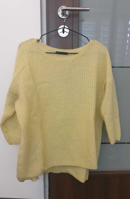 Bluza 3/4 Zara mohair, galben M