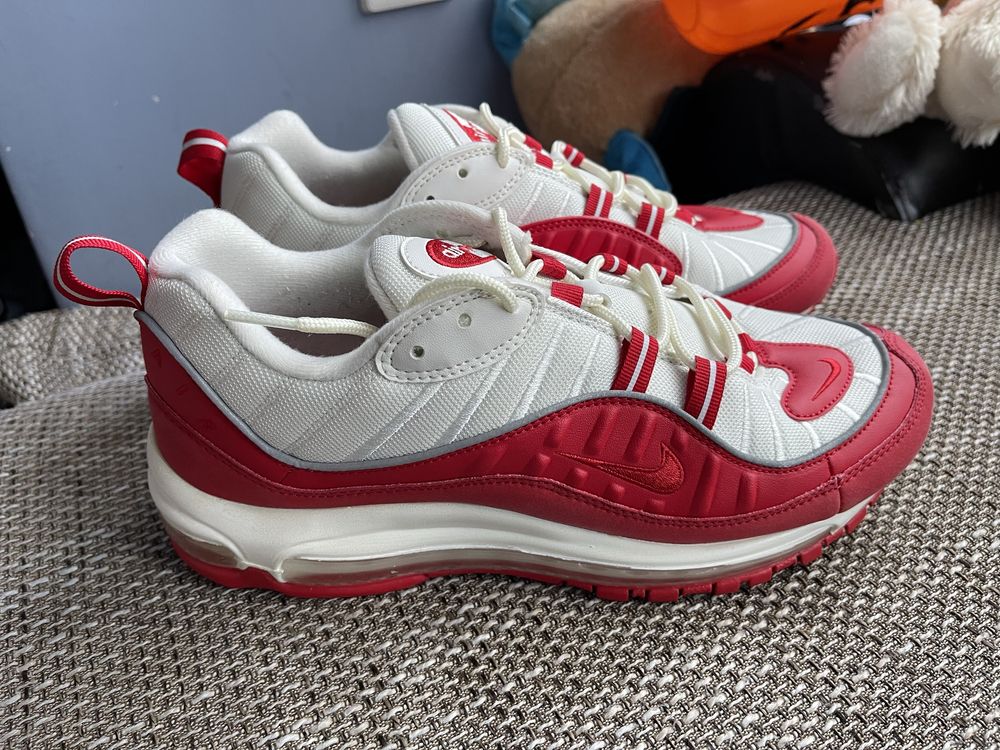 Nike Air Max 98 University Red Jordan Running Tennis Court Federer NBA