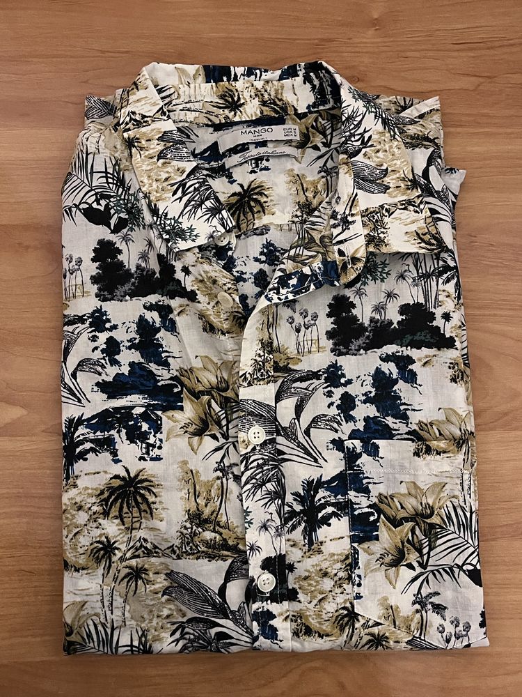 Cămașă de vară bărbați Mango Man Casual marime M Tessuto italiano