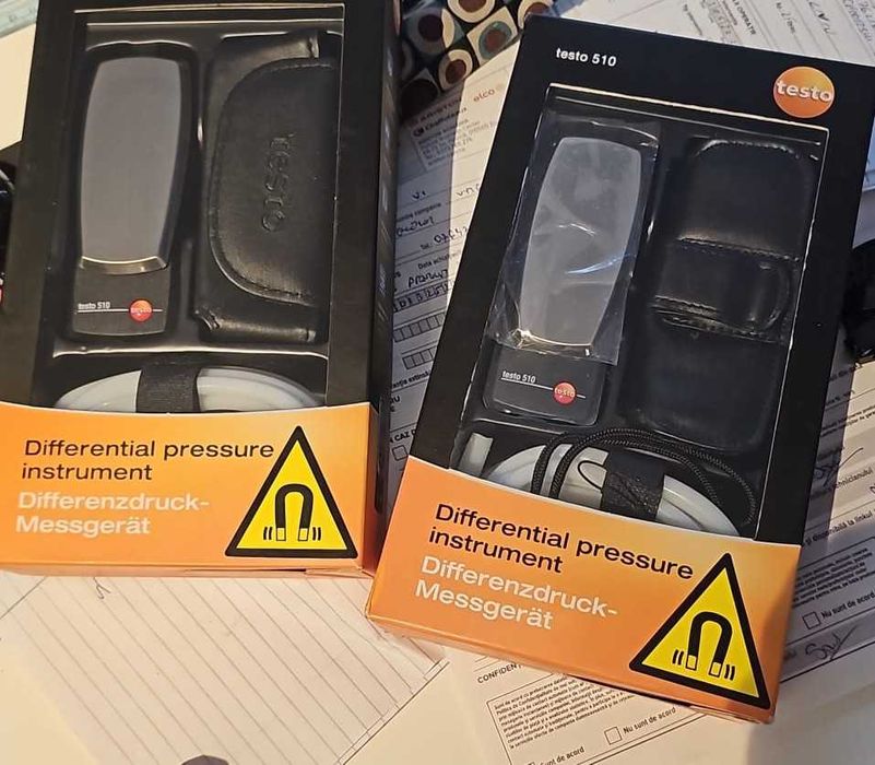 Manometru gaz digital nou  Testo 510, cu husa de protectie si furtune