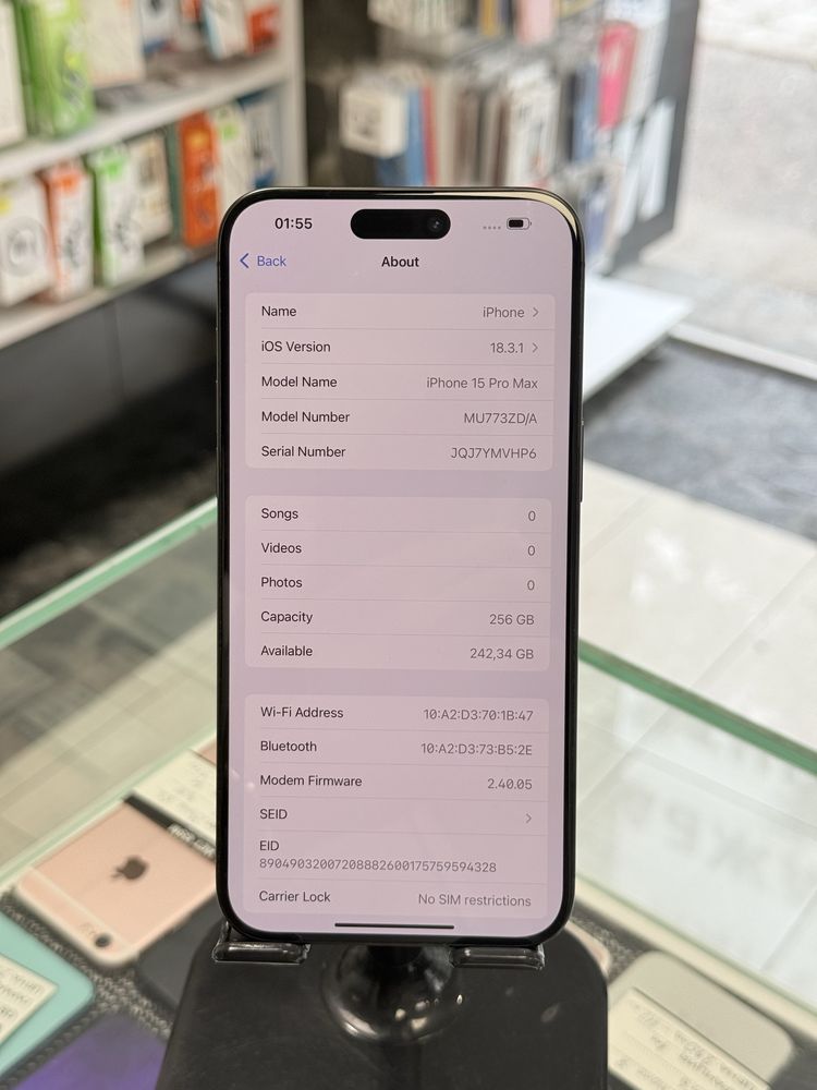 Apple iPhone 15 Pro Max 256GB Black Titanium