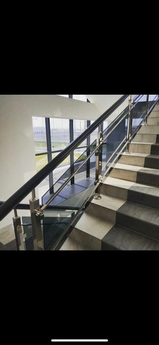 Нержавейка Перила 250000 Стекланный перила