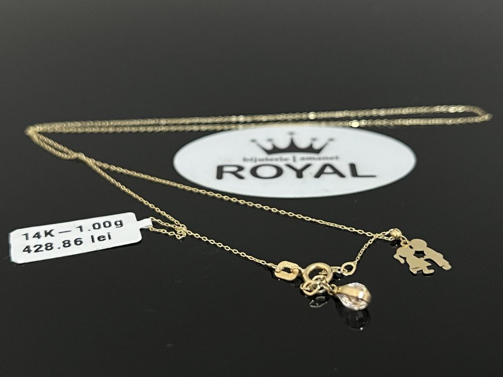 Bijuteria Royal CB : Lănțișor baiat si fata aur 14k 585 1,00 gr