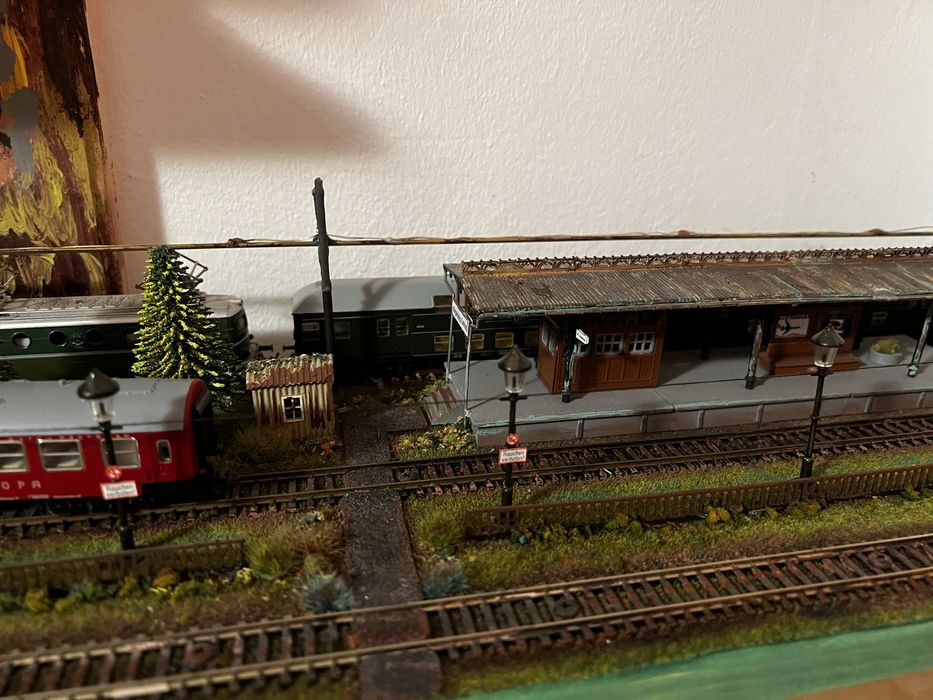 Diorama trenulețe eletrice, TT, 12 mm