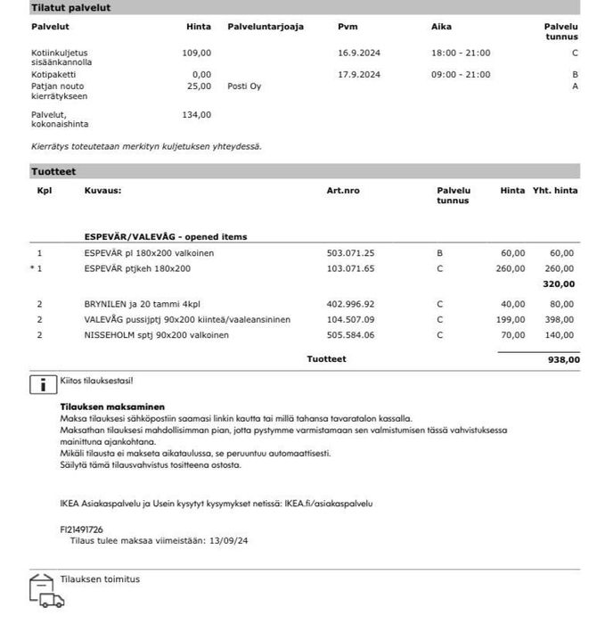 Pat dublu IKEA Espevar