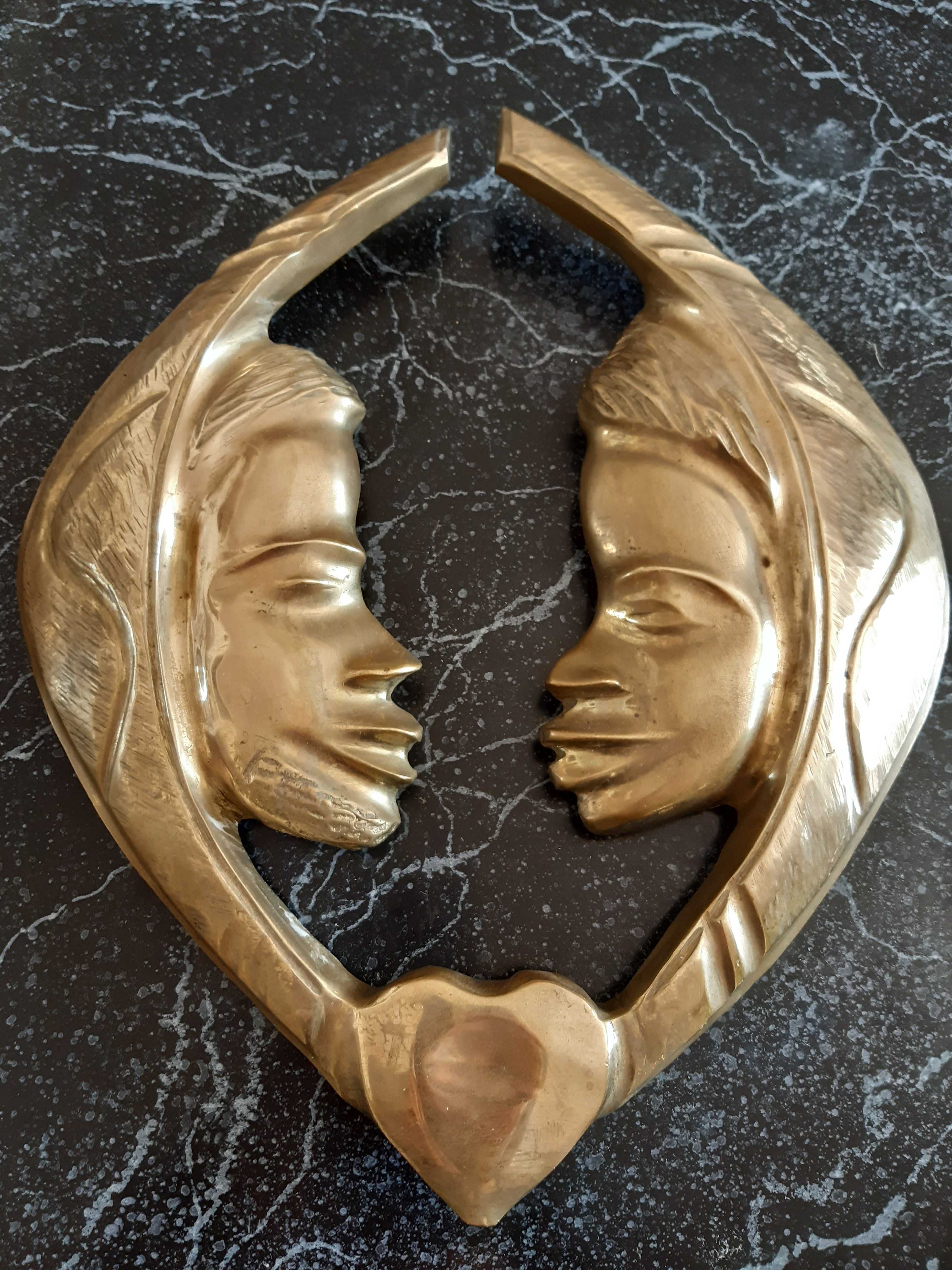 Ornament din bronz, cuplu ,,el si ea,, inaltime 29cm si 2kg