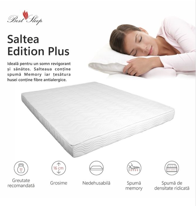 Saltea ortopedica 90x190x16cm pat single
