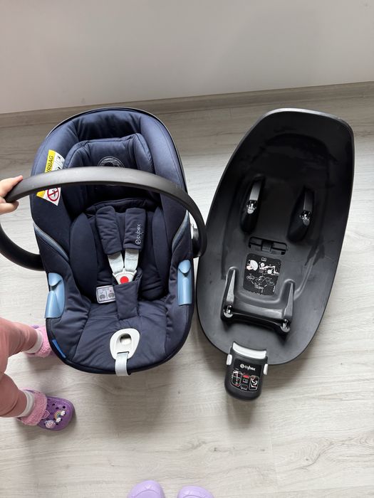 Cybex Scaun auto Aton MI-Size 0- 13kg Indigo Blue + Baza Cybex ISOFIX