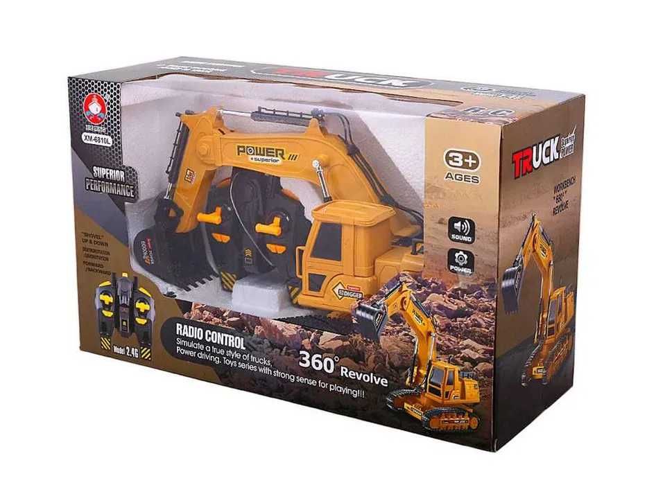 Гусеничный экскаватор на радиоуправлении со звуковыми эффектами