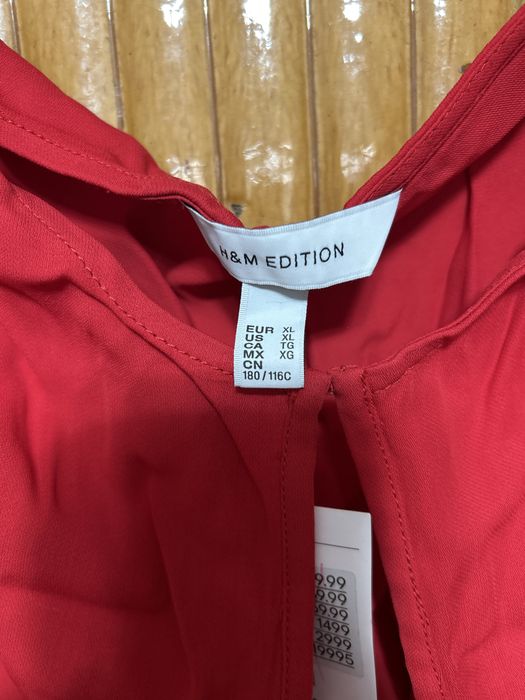 Superba rochie rosie de ocazie H&M Edition, mar. XL