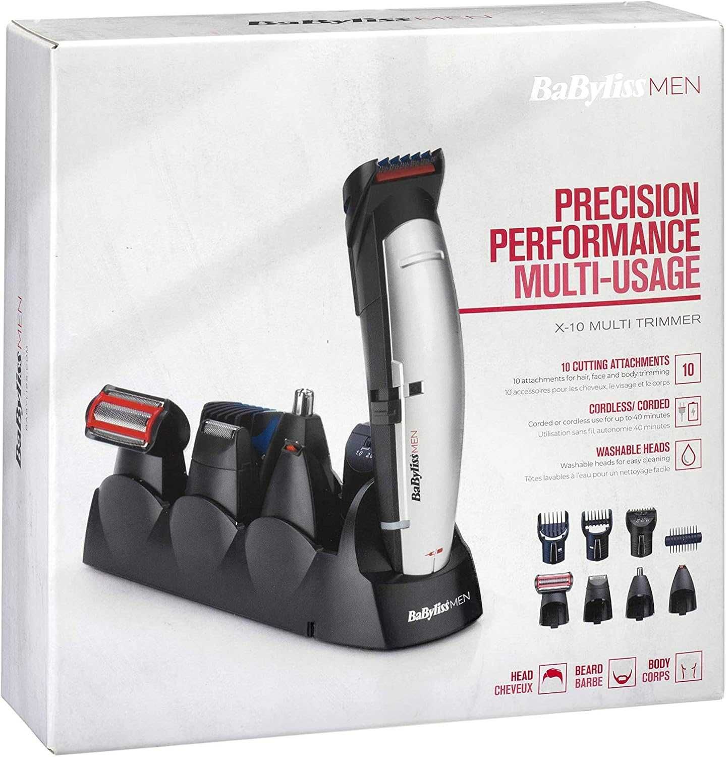 Безжичен прецизен тример BaByliss 10-в-1, Подходящи за цялото тяло