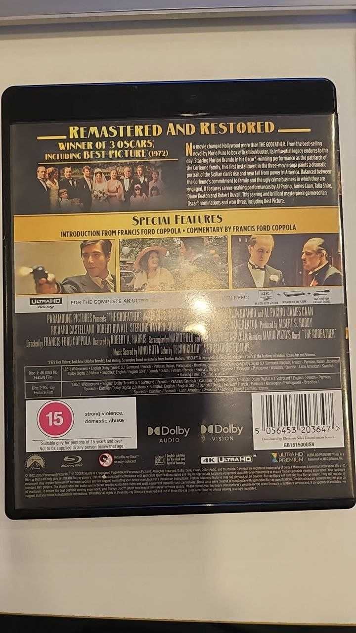 Филм „The Godfather “ [4K UHD + Digital Copy]Формат:  4K UHD + Blu-ray