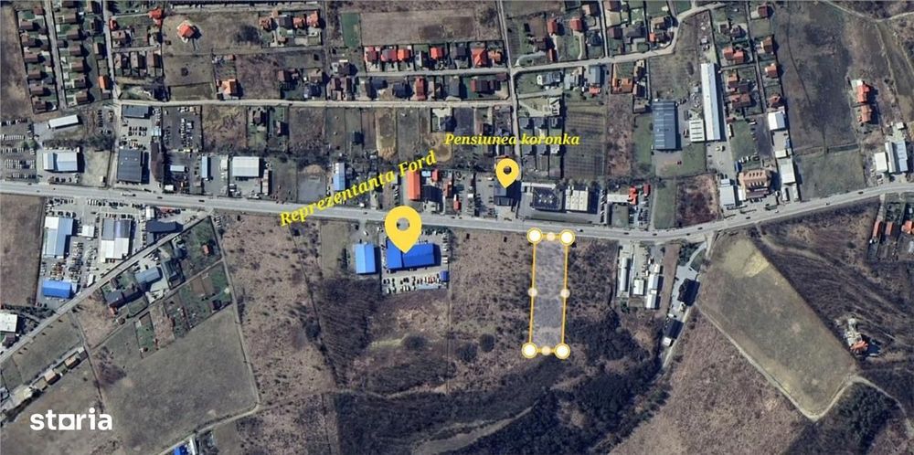 Oportunitate! Teren intravilan 4.500 mp, vizibilitate excelenta DN13,