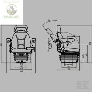 Scaun tractor , material textil ,Suspensie Hidraulica , cotiere,etc