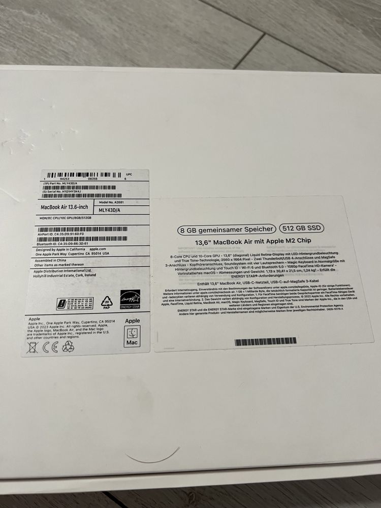 Macbook Air m2 512 Gb