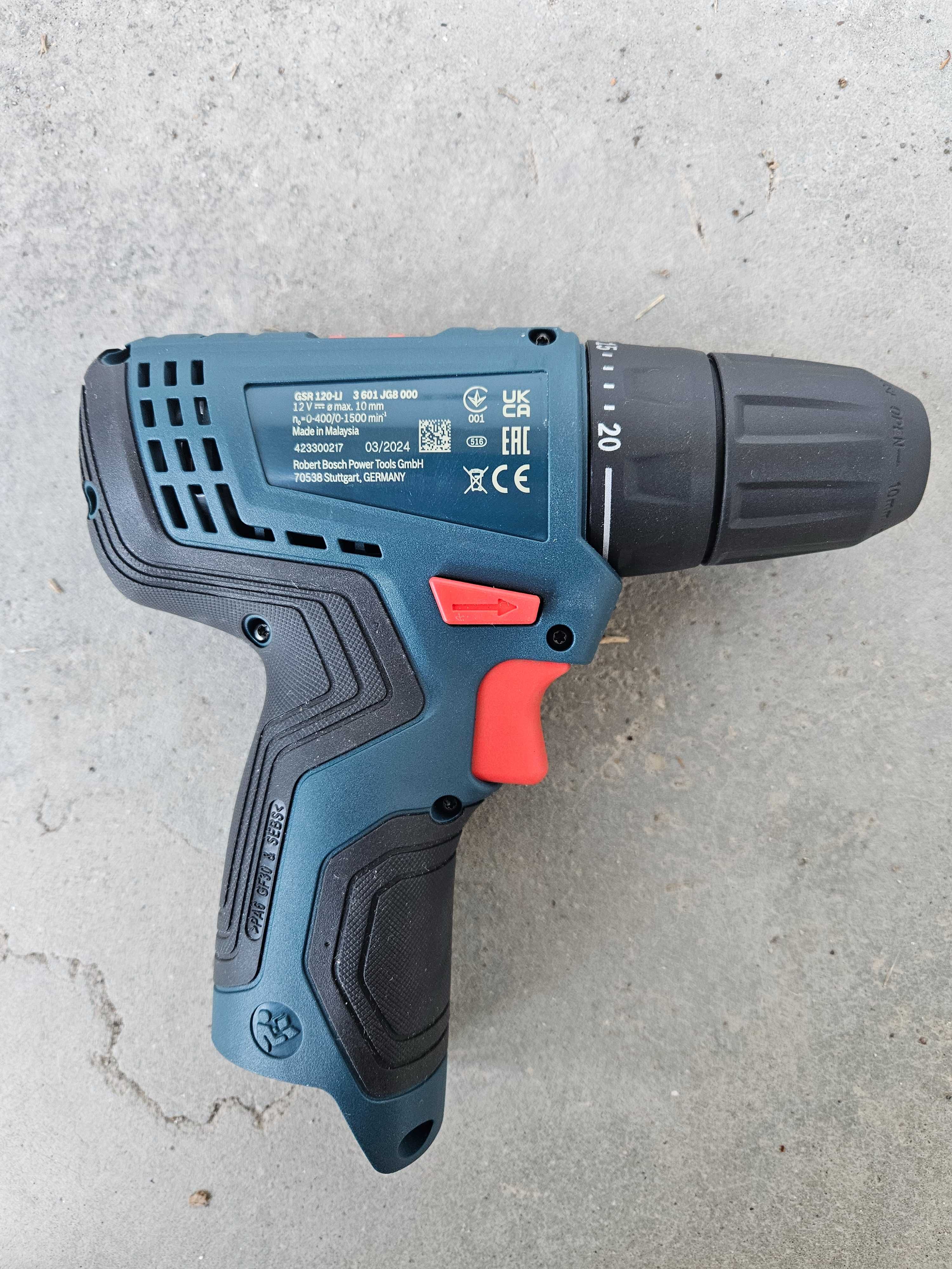 Чисто нов, неупотребяван винтоверт Bosch GSR 120-Li, 36 мес. гаранция