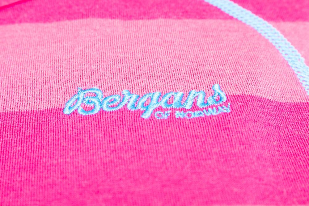 Bergans дамска блуза от мериносна вълна розово райе термо блуза L