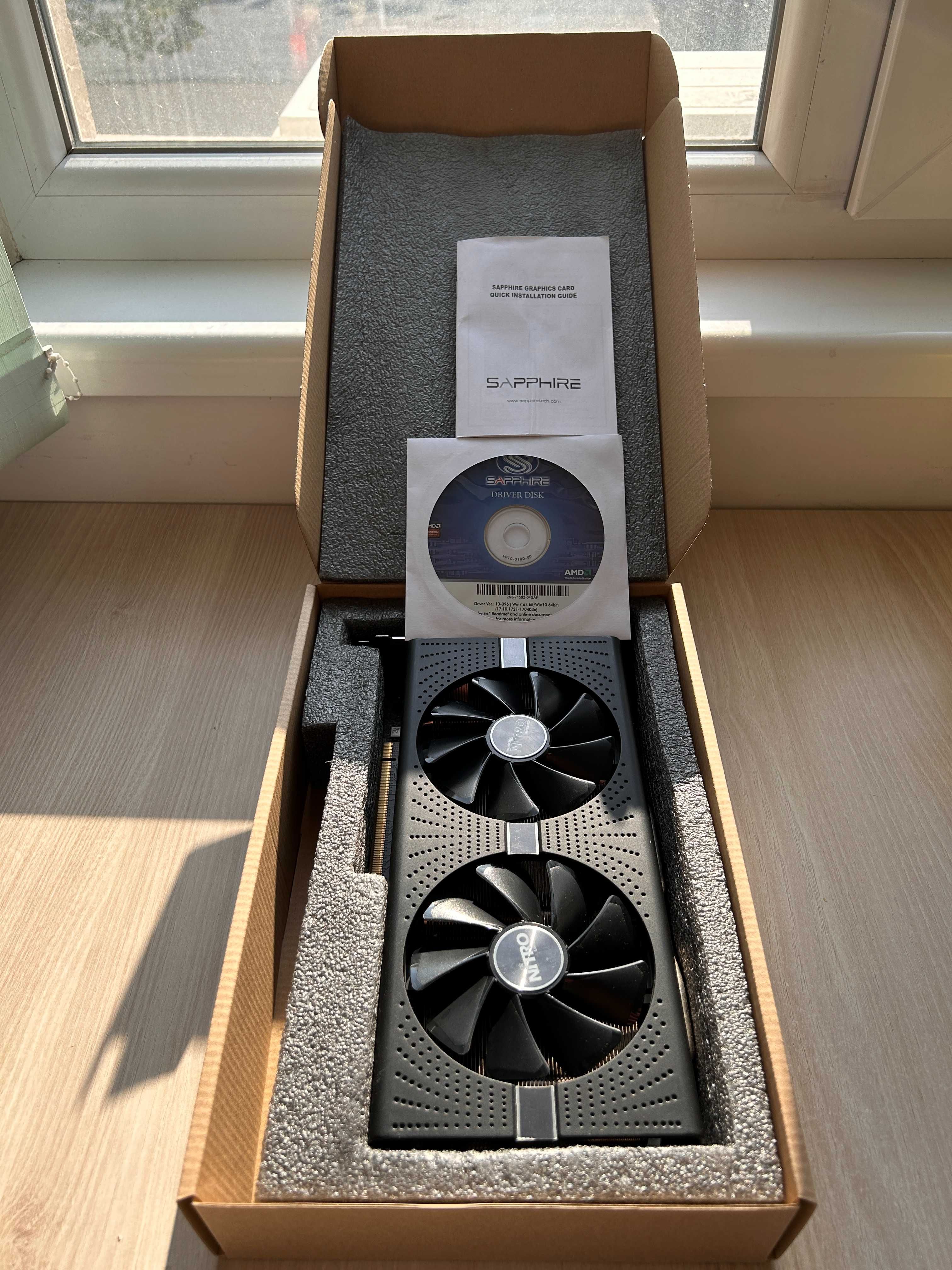 Продавам карта Sapphire Nitro+ RX580 8GB DDR5 Samsung памет