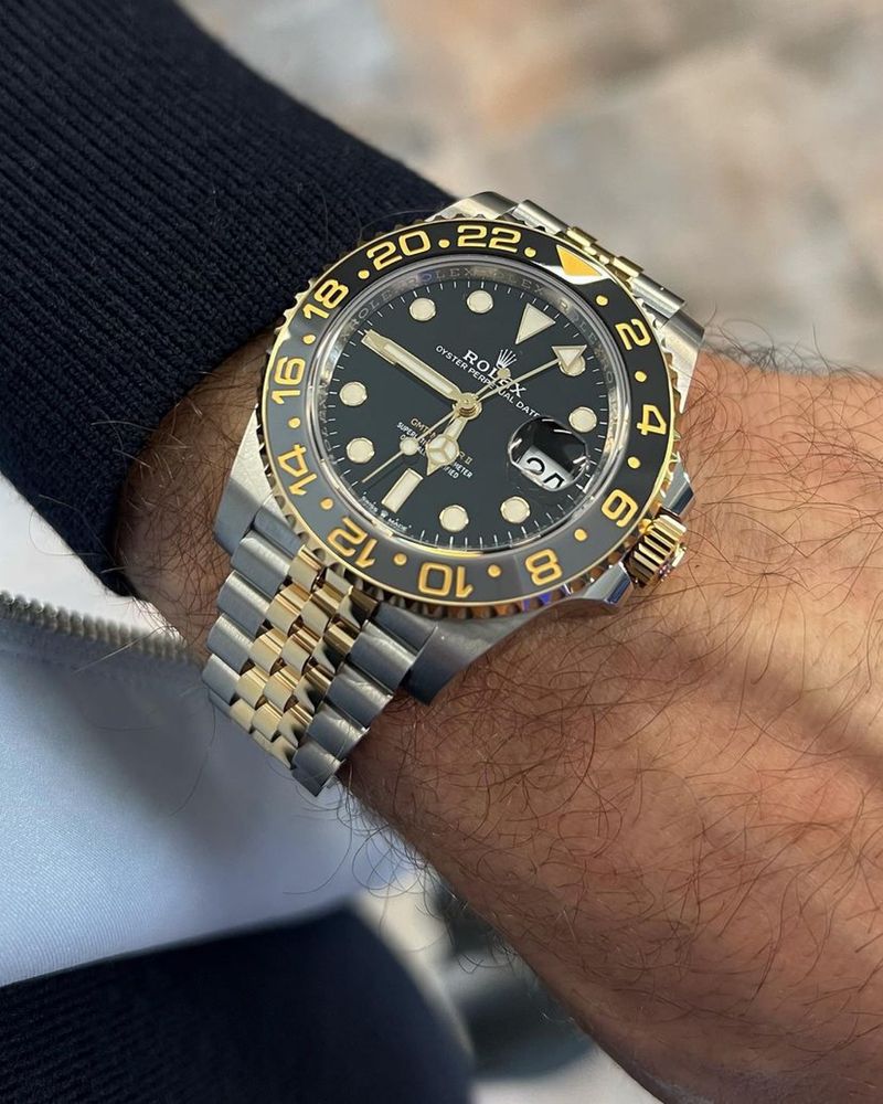Man watch rolex gmt master ll 40 mm