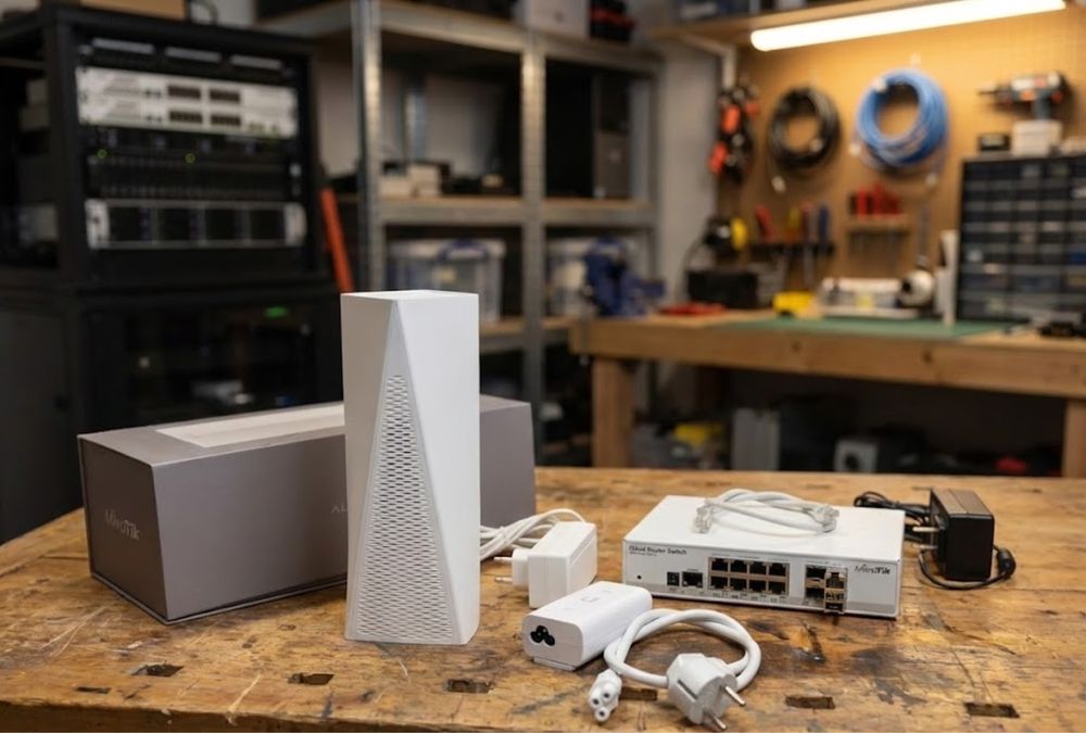 Networking LAN Mikrotik AP + Mikrotik Swich + 2xSFP ETH + PoE Ubiquiti