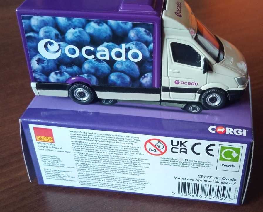 Mercedes Sprinter ”Blueberry” Ocado CORGI 9.5cm Die Cast