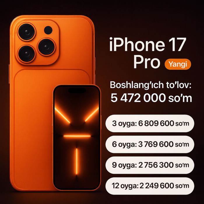 Iphone 17 pro bitta passportga