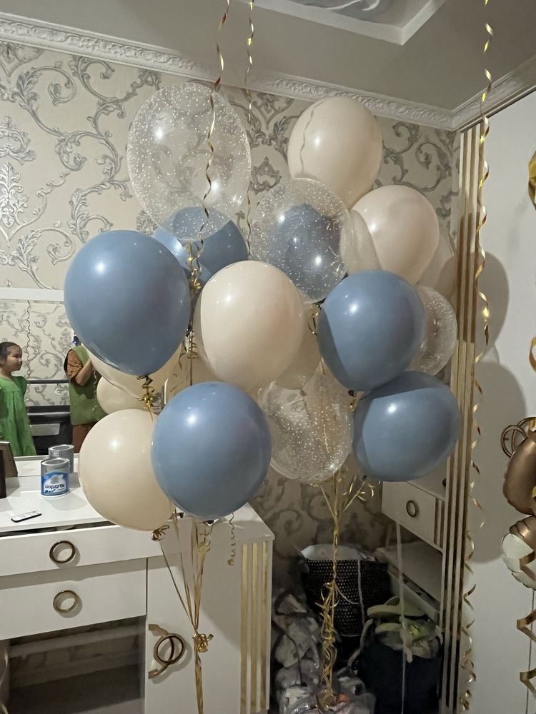 Продам гелывые шары 24 штук + 4 жүрек + 1 медведь шар