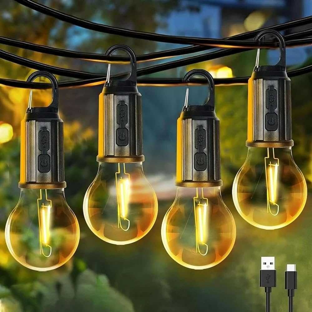 Безжична външна LED презареждаща крушка с топла бяла светлина USB
