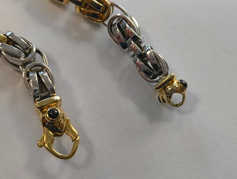 ***УНИКАТ*** Златна гривна със САПФИРИ - 21.12 гр.