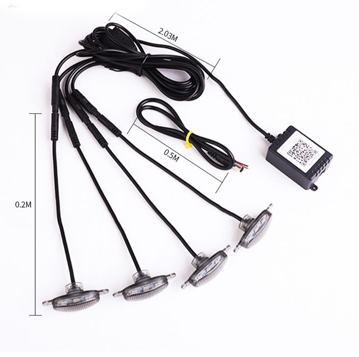Kit 6 Lumini ambientale RGB grile auto Lampa led Aplicatie Bluetooth