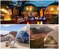 Cort dome de glamping  20 mp, utili,izolatie premium,geam sticla, full