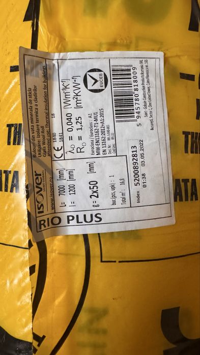 Vata de sticla Isover Rio Plus