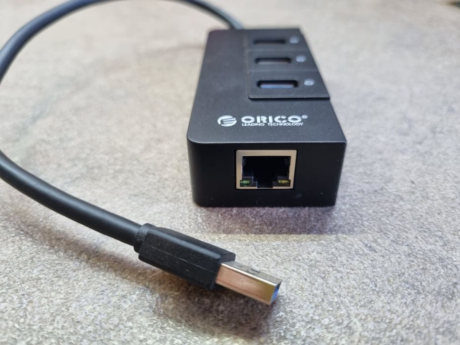 USB Hub cu placa retea RJ-45 Orico HR01