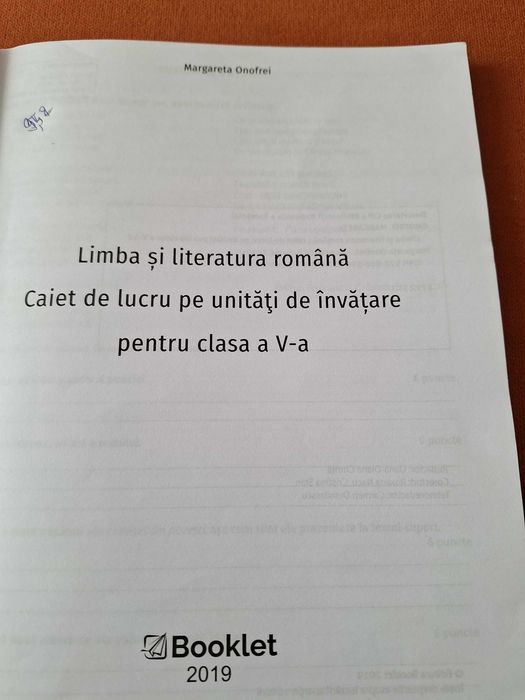 Limba romana - Clasa 5 – Caiet de lucrari pe unitati de invatare
