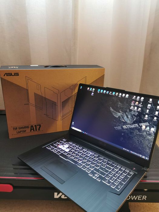 Геймърски лаптоп ASUS TUF A17 (Ryzen 7, RTX 3050) + гаранция