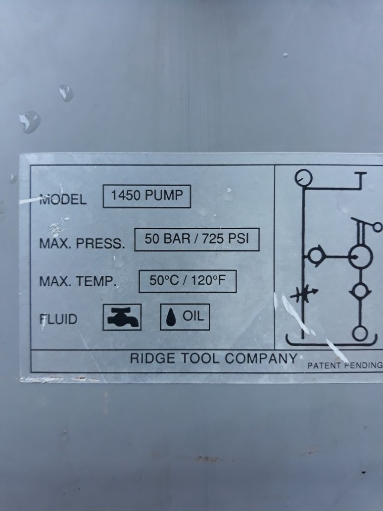 Pompa pentru teste de presiune Model 1450 testează hidraulic instalaţi