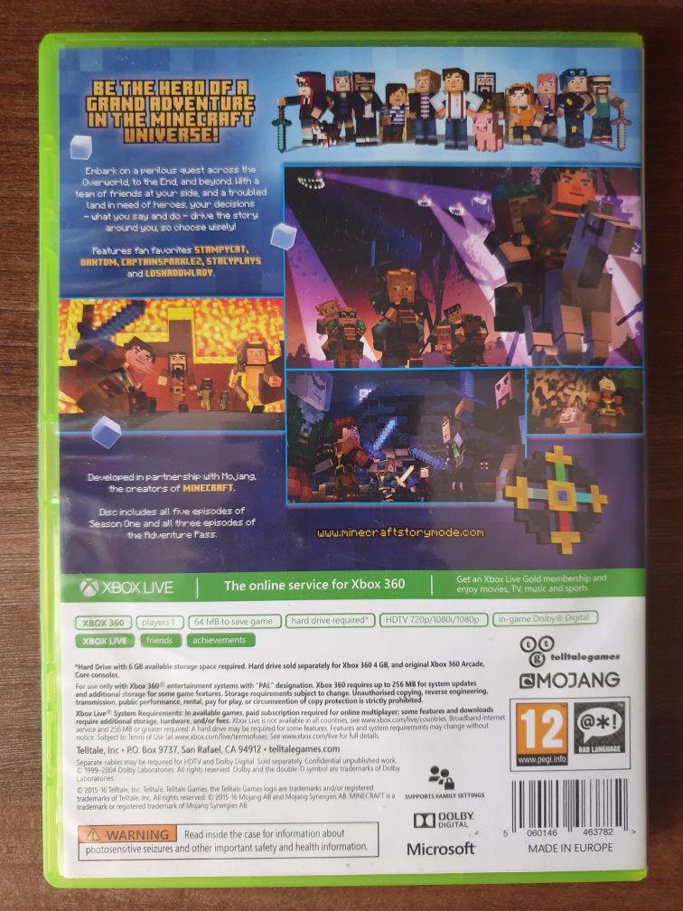 Minecraft Story Mode The Complete Adventure Xbox 360