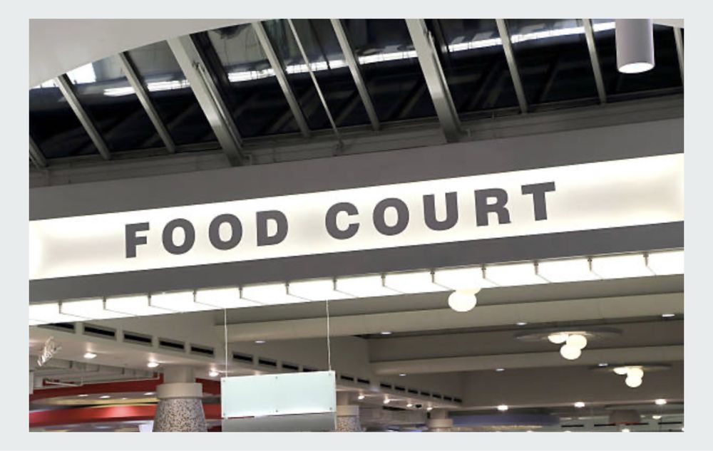 Food court Fast food uchun bozor ichidan kadastrli joy stroy mart