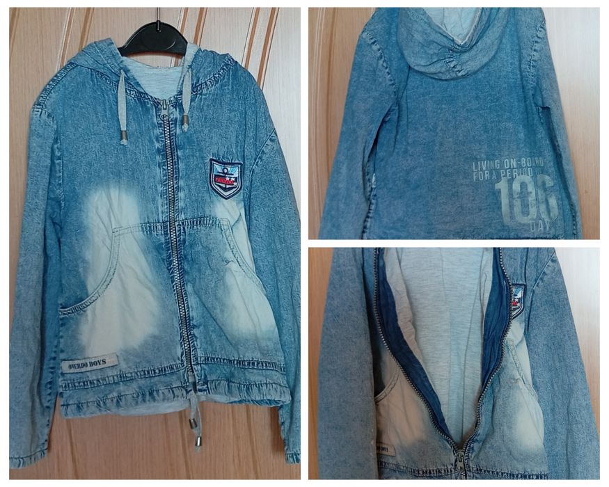 Дънково детско яке размер 5-6г 116см