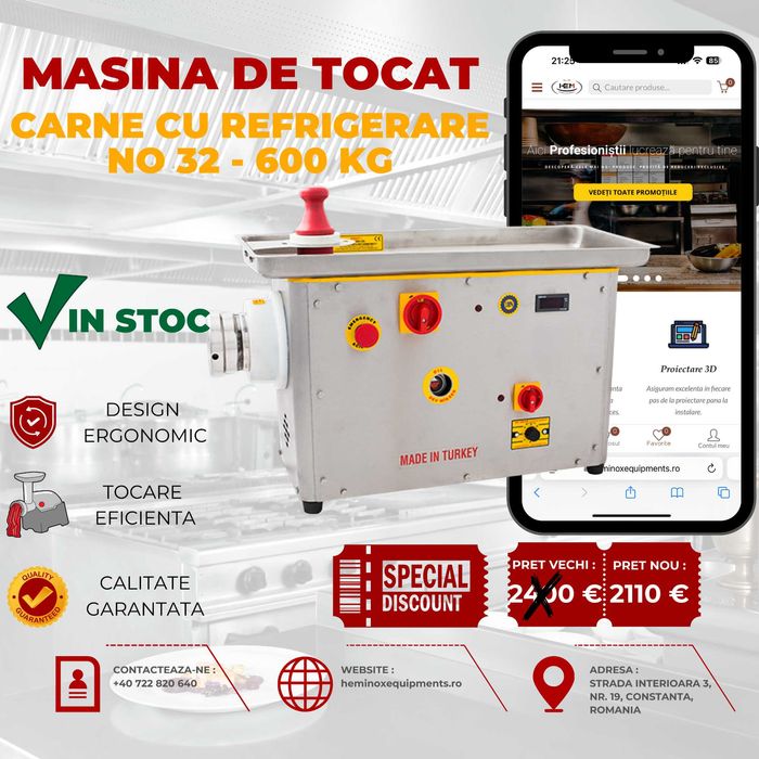 Masina De Tocat Carne No 12, No 22, No 32 In Stoc