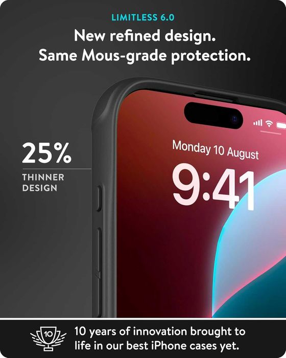 Калъф Mous за iPhone 16 Pro / iPhone 16 с MagSafe - въглеродни влакна