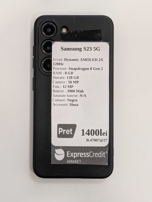 Samsung Galaxy S23 128GB (Ag27 Gara2 b.32401) - garantie 2 ani!