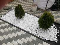 Pietricele decorative gradina piatra alba thasos rotunjita marmura