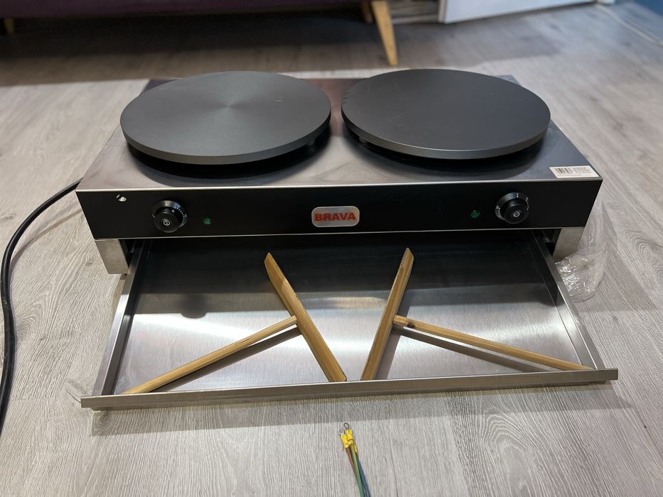 Crepier electric dublu BRAVA profesional