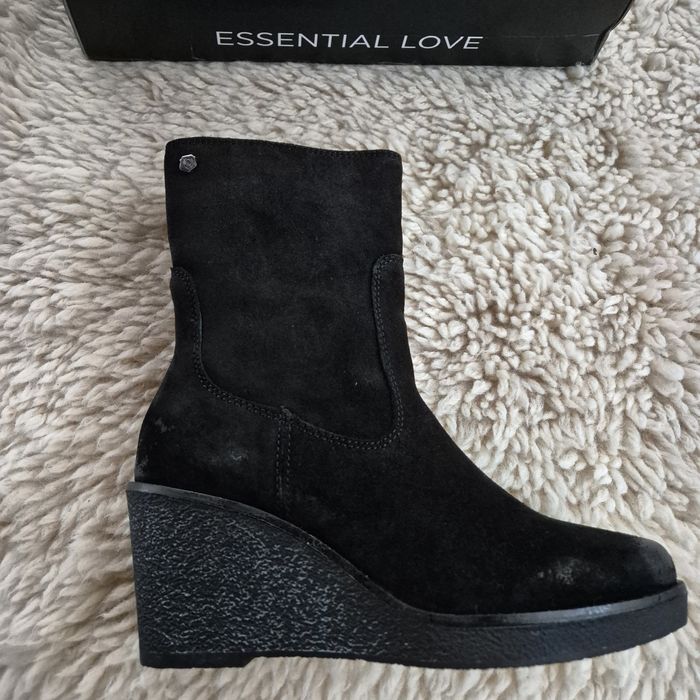 Обувки, боти естествен велур/естествена кожа