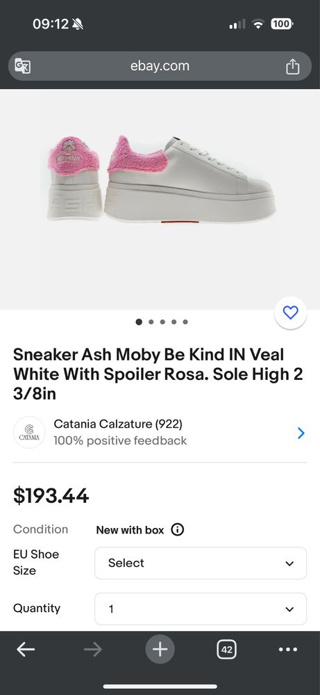 Sneaker Ash de damă marimea 40