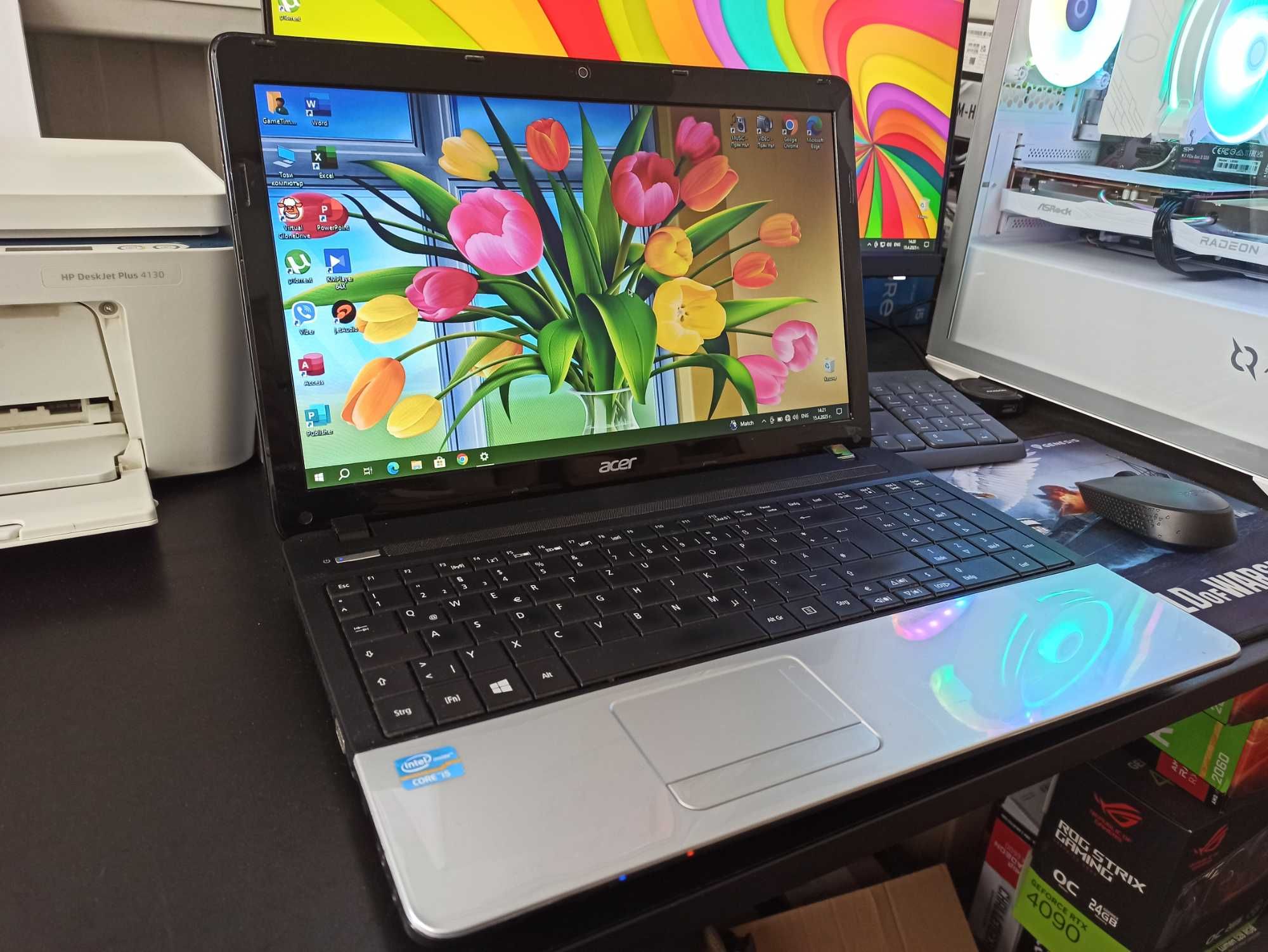 Бърз 15.6" Лаптоп Acer с Intel Core i5 / 8Gb RAM / SSD + HDD